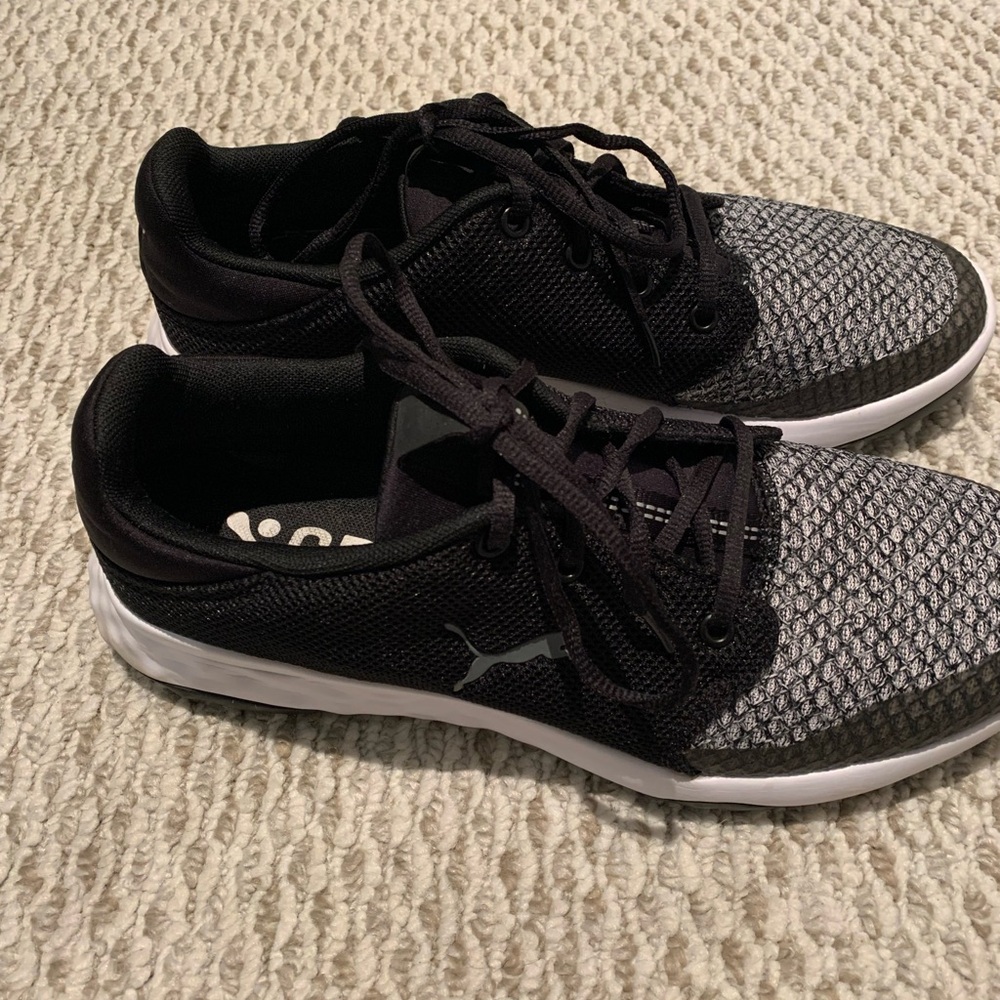 Puma Black and White Athletic Shoes